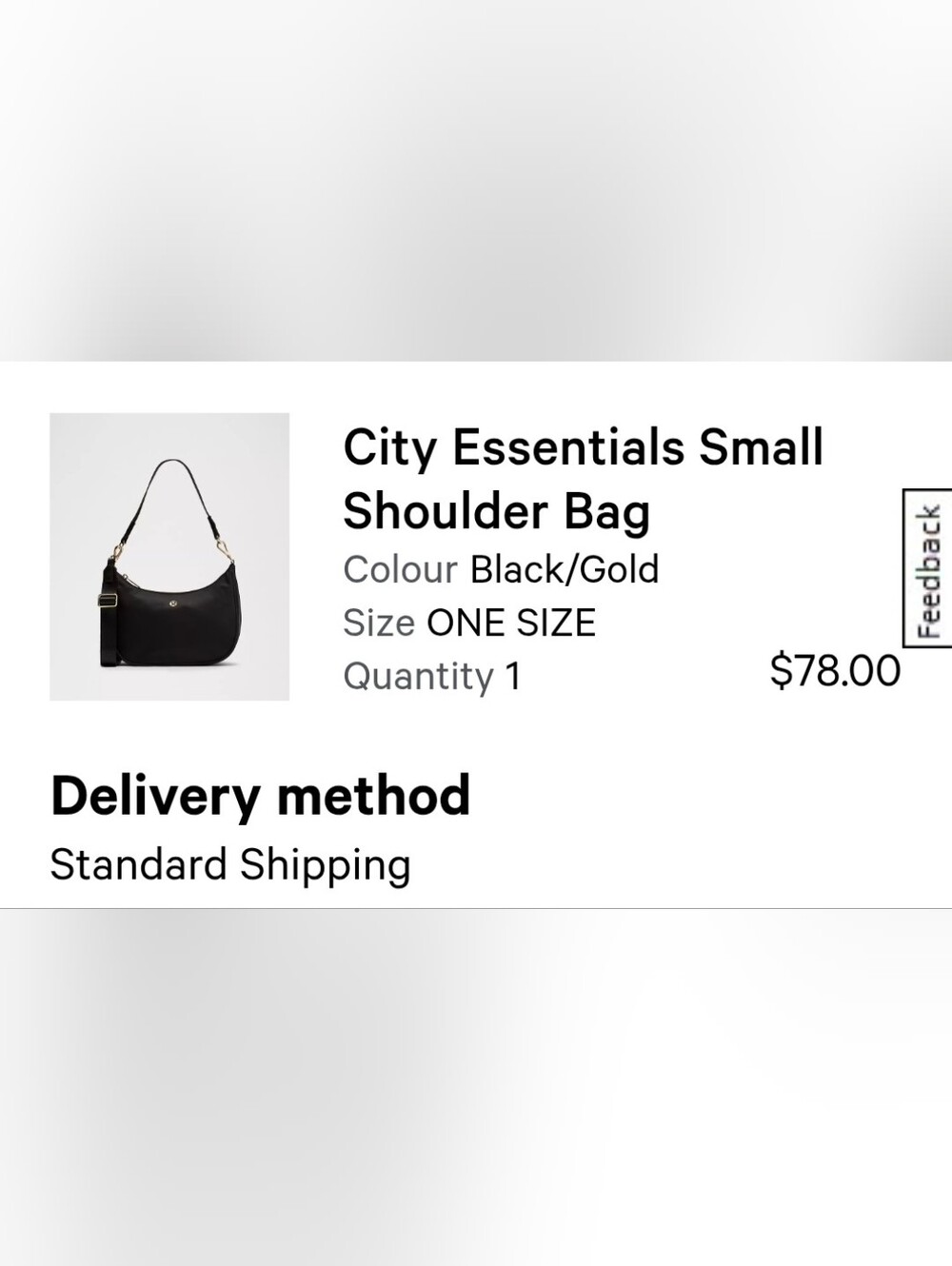 City Essentials Small Shoulder Bag 3L Black/Gold Hardware - Picture 8 of 9